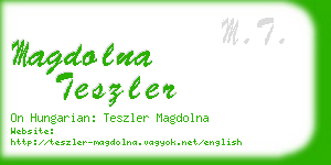 magdolna teszler business card